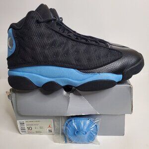 Nike Air Jordan 13 Retro Mid Black University Blue Size 10 DJ5982-041 OG XIII